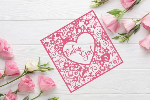 Baby Girl Frame SVG: Graphics for Crafts