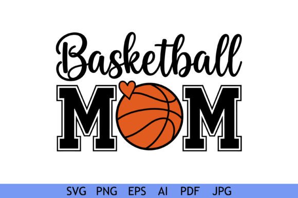 Basketball Mom Heart Love Design: Graphics for Crafts