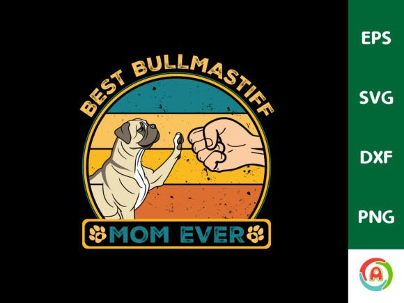 Bullmastiff Mom Graphics for Crafts & Branding