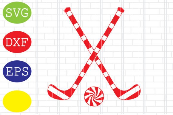 Candy Cane Hockey Sticks Svg: Fresh Graphics for Crafts