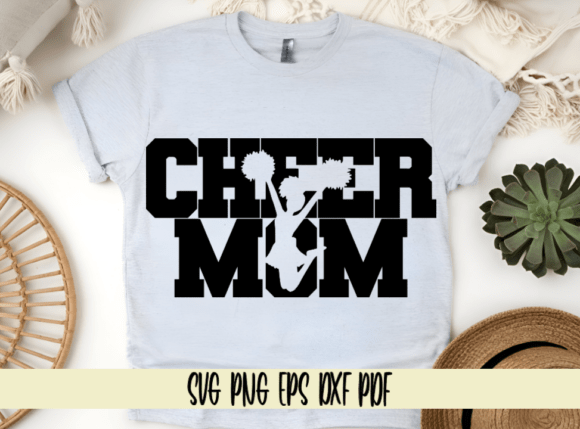 Cheer Mom Silhouette: Graphics for Crafts & Brand