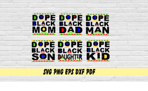 Dope Black Family Graphics for Crafts & Branding