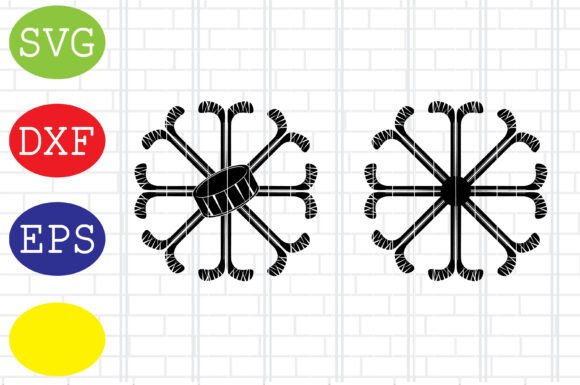 Hockey Stick Snowflake Svg: Graphics for Crafts