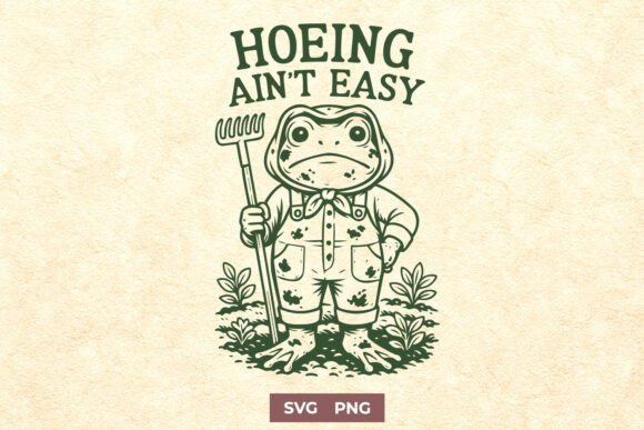 Hoeing Ain't Easy SVG: Funny Garden Graphics for Crafts