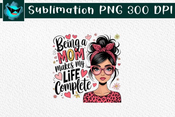 Messy Bun Mom PNG: Essential Graphics for Crafts