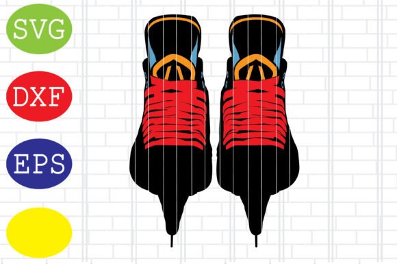 Pair of Ice Hockey Skates Svg for Crafts and Graphics