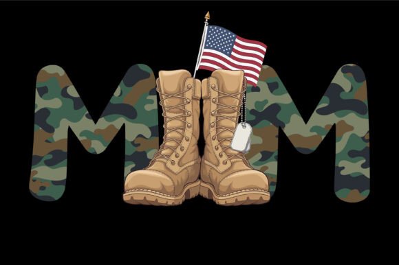 Proud Military Mom Camo Graphics for Crafts