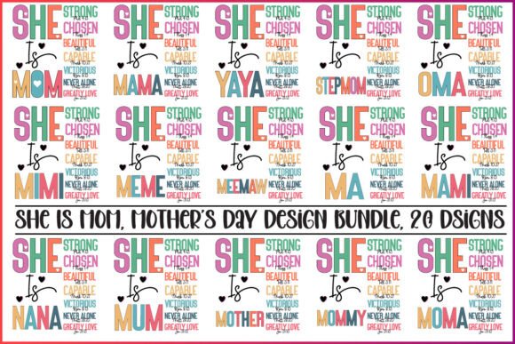 She is Mom Bundle: Graphics for Crafts