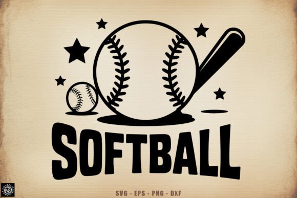 Softball Bat and Ball SVG: Graphics for Crafts