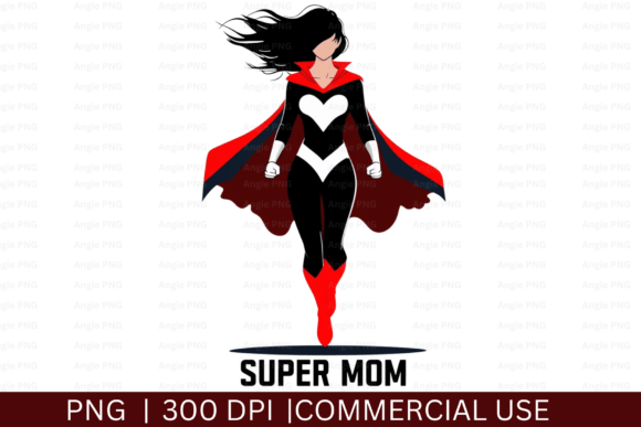 Super Mom PNG: Crafts & Graphics for Branding